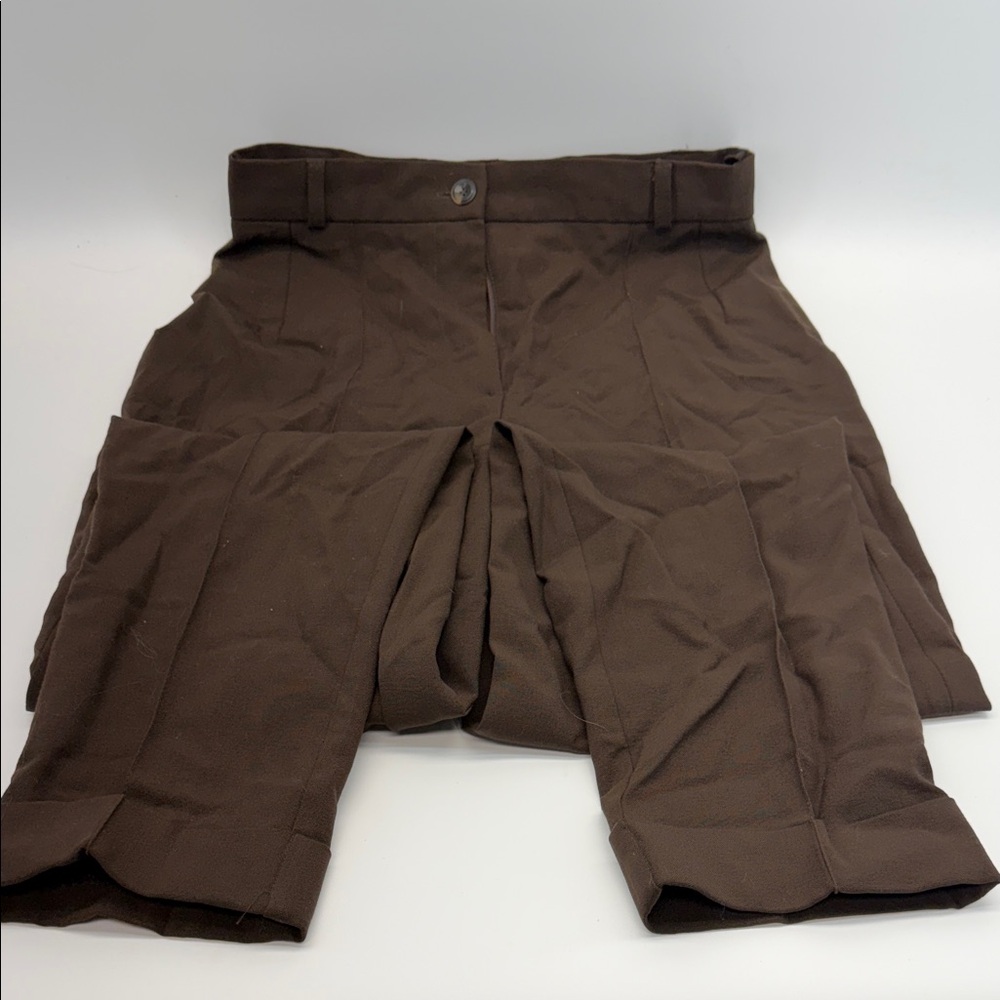 Classic Brown Men's Flat Front‎ Shorts